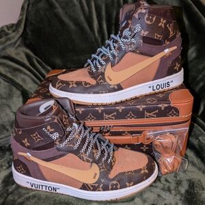 "Off-Louis" Air Jordan 1 - LVT x Off-White Inspired By CEEZE - Men's 9.5